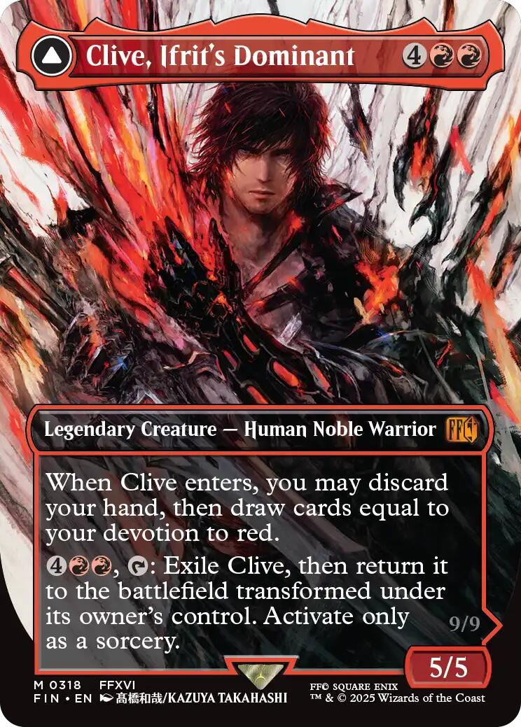 Clive, Ifrit's Dominant (0318) (Borderless) (FIN-318) - FINAL FANTASY: (enchantment)