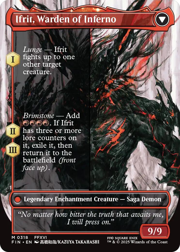 Clive, Ifrit's Dominant (0318) (Borderless) (FIN-318) - FINAL FANTASY: (enchantment)