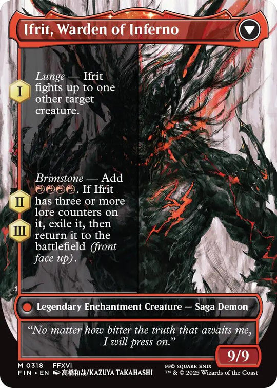 Clive, Ifrit's Dominant (0318) (Borderless) (FIN-318) - FINAL FANTASY: (enchantment)