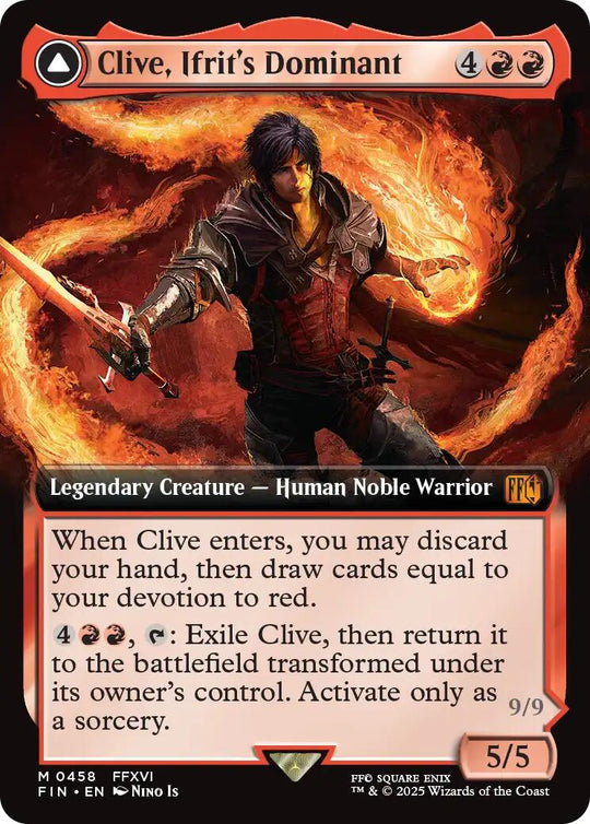 Clive, Ifrit's Dominant (Extended Art) (FIN-458) - FINAL FANTASY: (enchantment, Extended Art)