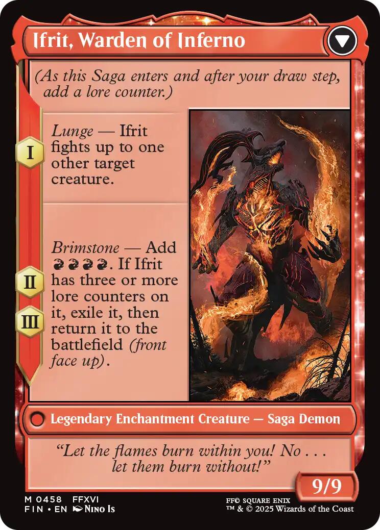 Clive, Ifrit's Dominant (Extended Art) (FIN-458) - FINAL FANTASY: (enchantment, Extended Art)