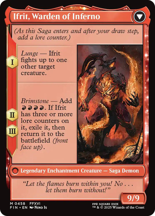 Clive, Ifrit's Dominant (Extended Art) (FIN-458) - FINAL FANTASY: (enchantment, Extended Art)