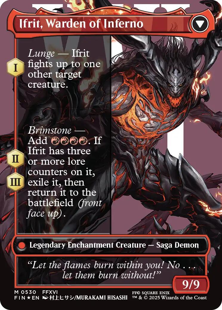 Clive, Ifrit's Dominant (Borderless) (Surge Foil) (0530) (FIN-530) - FINAL FANTASY: (enchantment) Foil