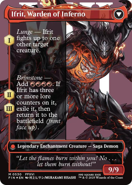 Clive, Ifrit's Dominant (Borderless) (Surge Foil) (0530) (FIN-530) - FINAL FANTASY: (enchantment) Foil