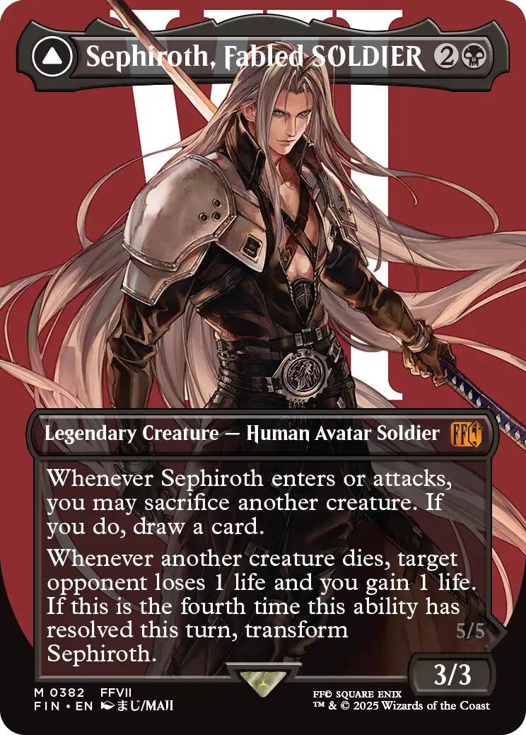 Sephiroth, Fabled SOLDIER // Sephiroth, One-Winged Angel (Borderless) (0382) [FINAL FANTASY] | The CG Realm