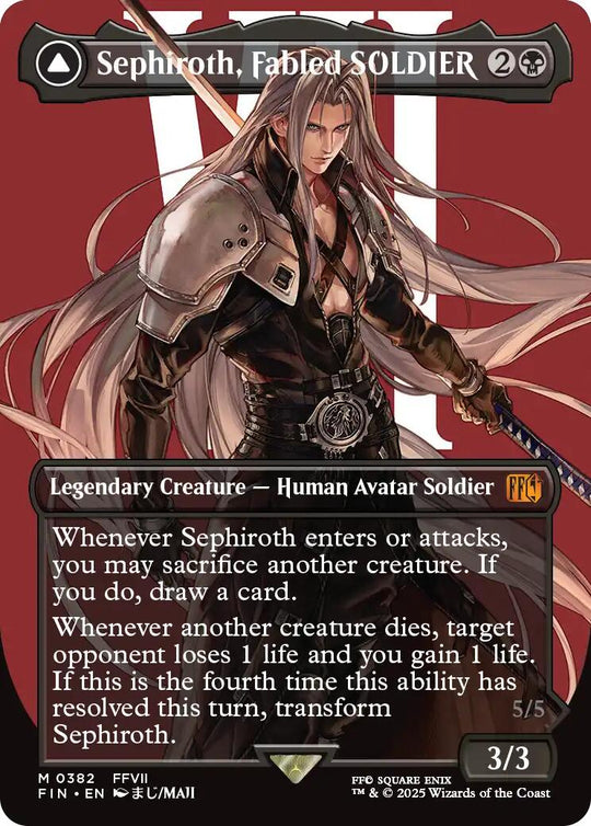 Sephiroth, Fabled SOLDIER (0382) (Borderless) (FIN-382) - FINAL FANTASY