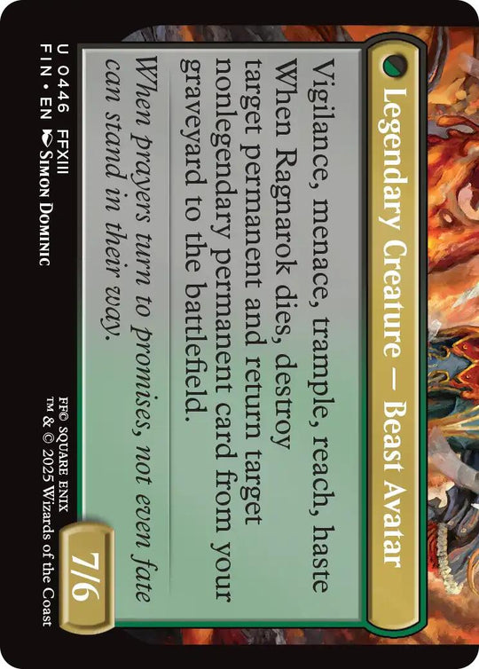 Fang, Fearless l'Cie (Extended Art) (FIN-446) - FINAL FANTASY: (Extended Art)