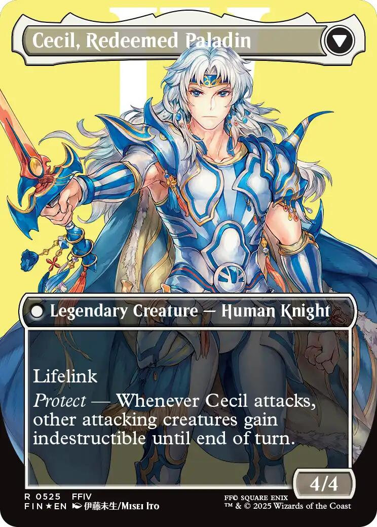 Cecil, Dark Knight (Borderless) (Surge Foil) (FIN-525) - FINAL FANTASY Foil