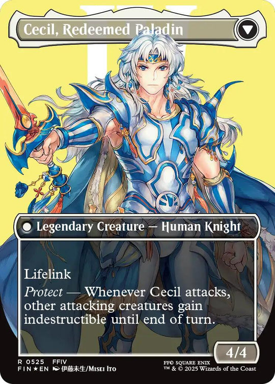 Cecil, Dark Knight (Borderless) (Surge Foil) (FIN-525) - FINAL FANTASY Foil