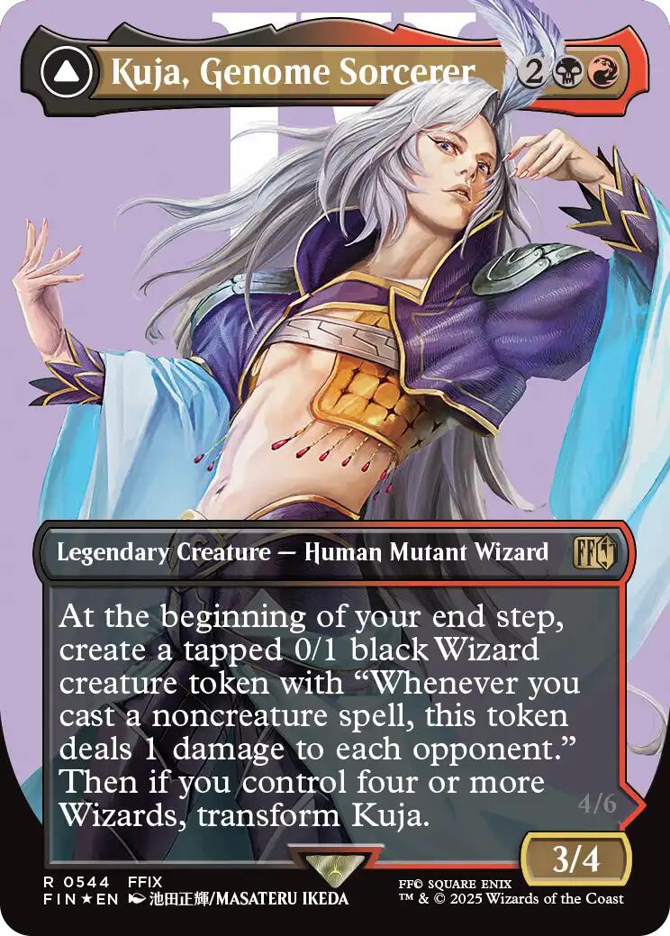 Kuja, Genome Sorcerer (Borderless) (Surge Foil) (FIN-544) - FINAL FANTASY Foil
