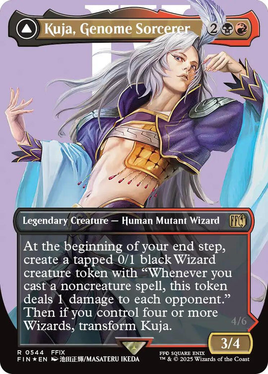 Kuja, Genome Sorcerer (Borderless) (Surge Foil) (FIN-544) - FINAL FANTASY Foil