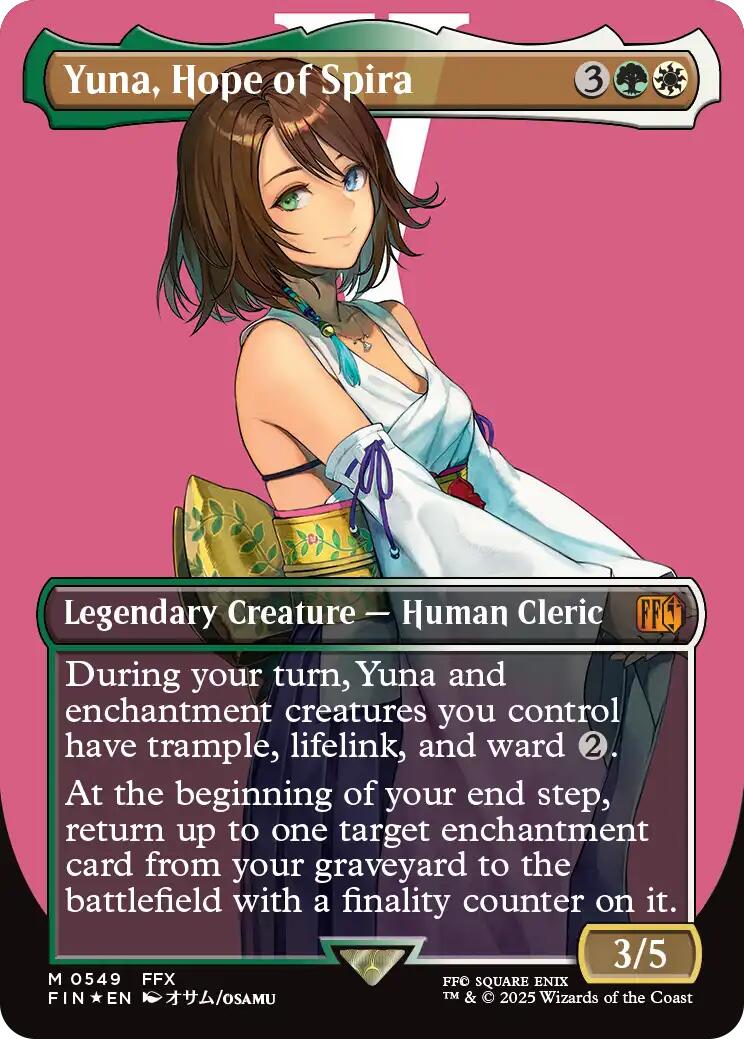 Yuna, Hope of Spira (Borderless) (Surge Foil) [FINAL FANTASY] | The CG Realm
