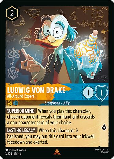 Ludwig Von Drake - All-Around Expert (7/204) [Reign of Jafar] | The CG Realm