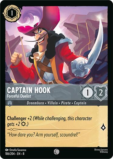 Captain Hook - Forceful Duelist (186/204) [Reign of Jafar] | The CG Realm