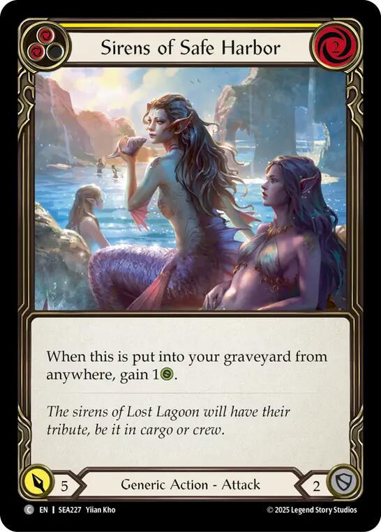 Sirens of Safe Harbor (Yellow) [SEA227] (High Seas)  Rainbow Foil | The CG Realm