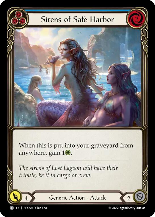 Sirens of Safe Harbor (Blue) [SEA228] (High Seas)  Rainbow Foil | The CG Realm