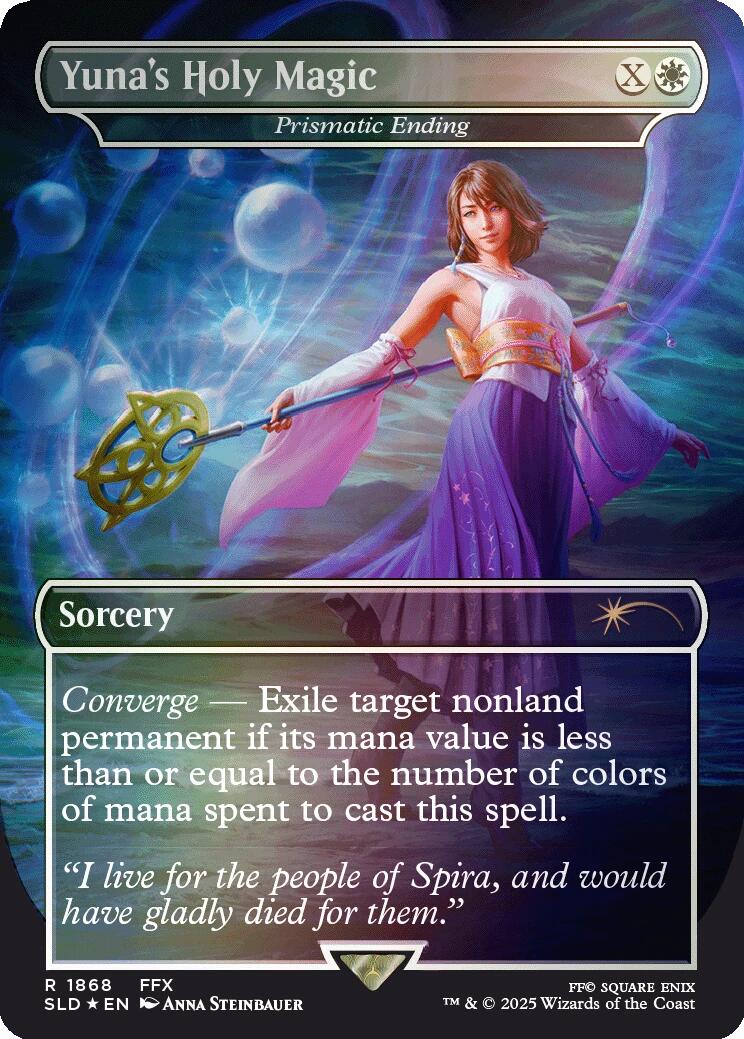 Yuna's Holy Magic - Prismatic Ending (Rainbow Foil) [Secret Lair Drop Series] | The CG Realm