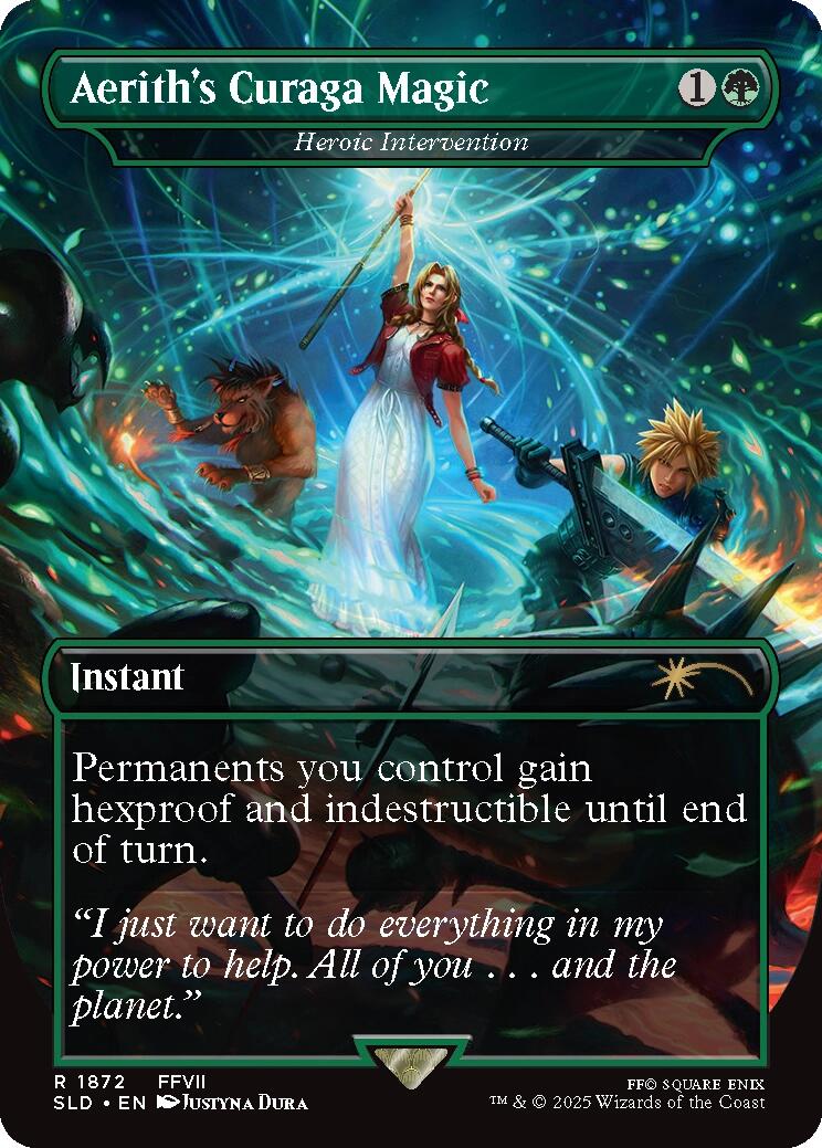 Aerith's Curaga Magic - Heroic Intervention [Secret Lair Drop Series] | The CG Realm