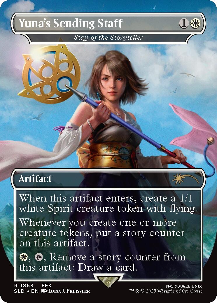 Yuna's Sending Staff - Staff of the Storyteller [Secret Lair Drop Series] | The CG Realm