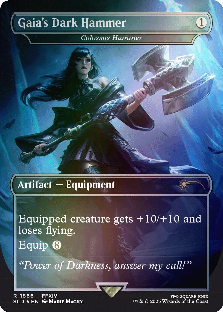 Gaia's Dark Hammer - Colossus Hammer (Rainbow Foil) [Secret Lair Drop Series] | The CG Realm