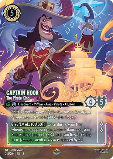 Captain Hook - The Pirate King (Enchanted) (215/204) [Reign of Jafar] | The CG Realm
