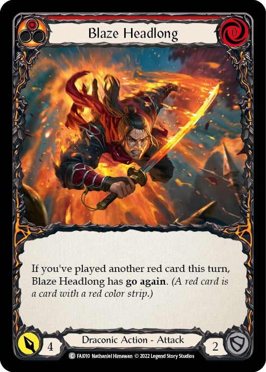 Blaze Headlong [FAI010] (Uprising Fai Blitz Deck) | The CG Realm