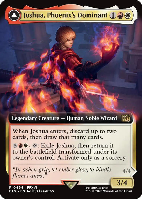 Joshua, Phoenix's Dominant (Extended Art) (FIN-494) - FINAL FANTASY: (enchantment, Extended Art)