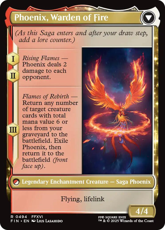 Joshua, Phoenix's Dominant (Extended Art) (FIN-494) - FINAL FANTASY: (enchantment, Extended Art)