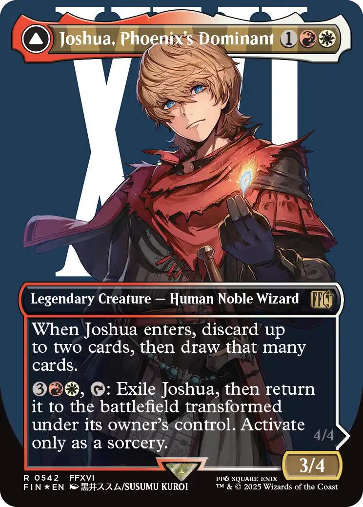 Joshua, Phoenix's Dominant (Borderless) (Surge Foil) (FIN-542) - FINAL FANTASY: (enchantment) Foil