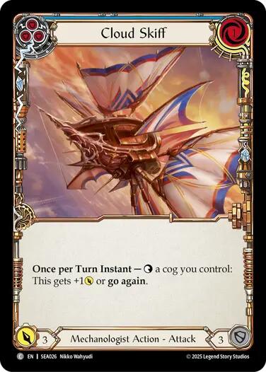 Cloud Skiff (Blue) [SEA026] (High Seas)  Rainbow Foil | The CG Realm