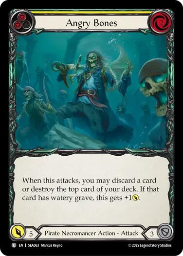 Angry Bones (Yellow) [SEA063] (High Seas)  Rainbow Foil | The CG Realm