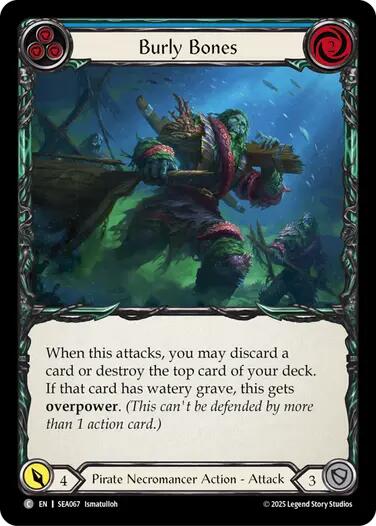 Burly Bones (Blue) [SEA067] (High Seas)  Rainbow Foil | The CG Realm