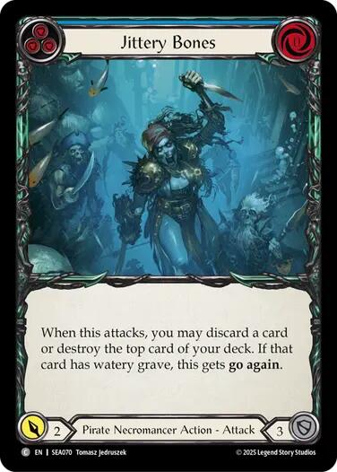 Jittery Bones (Blue) [SEA070] (High Seas)  Rainbow Foil | The CG Realm