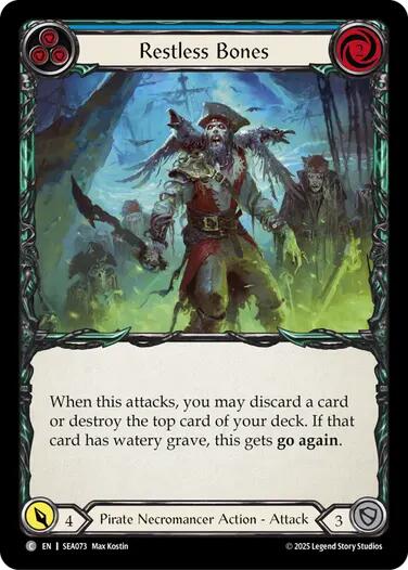 Restless Bones (Blue) [SEA073] (High Seas)  Rainbow Foil | The CG Realm