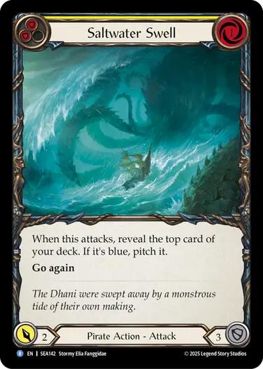 Saltwater Swell (Yellow) [SEA142] (High Seas)  Rainbow Foil | The CG Realm