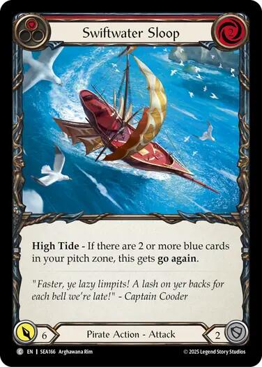 Swiftwater Sloop (Red) [SEA166] (High Seas)  Rainbow Foil | The CG Realm
