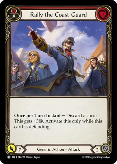 Rally the Coast Guard (Red) [SEA223] (High Seas)  Rainbow Foil | The CG Realm