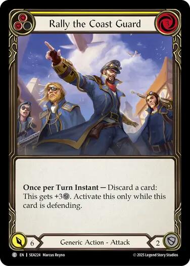 Rally the Coast Guard (Yellow) [SEA224] (High Seas)  Rainbow Foil | The CG Realm