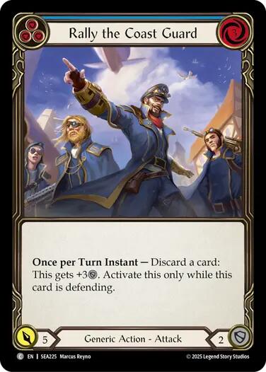 Rally the Coast Guard (Blue) [SEA225] (High Seas)  Rainbow Foil | The CG Realm
