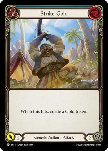 Strike Gold (Blue) [SEA231] (High Seas)  Rainbow Foil | The CG Realm
