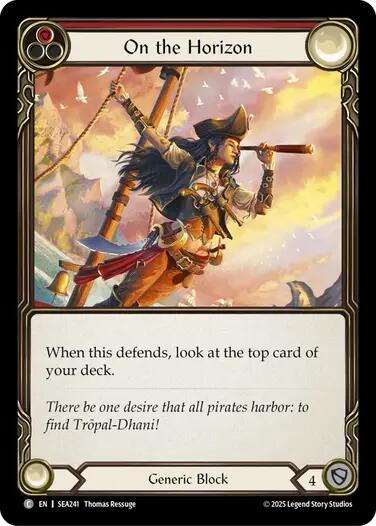 On the Horizon (Red) [SEA241] (High Seas)  Rainbow Foil | The CG Realm