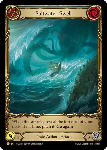 Saltwater Swell (Blue) (Treasure) [SEA143] (High Seas)  Cold Foil | The CG Realm