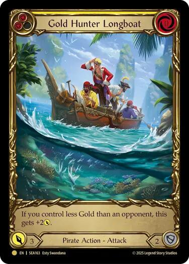 Gold Hunter Longboat (Treasure) [SEA163] (High Seas)  Cold Foil | The CG Realm
