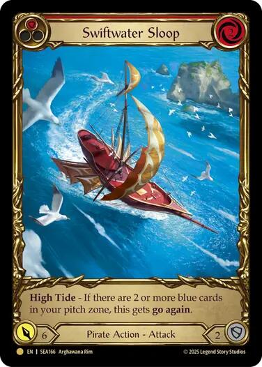Swiftwater Sloop (Red) (Treasure) [SEA166] (High Seas)  Cold Foil | The CG Realm
