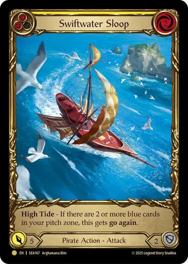 Swiftwater Sloop (Yellow) (Treasure) [SEA167] (High Seas)  Cold Foil | The CG Realm