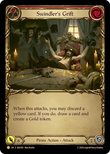 Swindler's Grift (Red) (Treasure) [SEA169] (High Seas)  Cold Foil | The CG Realm