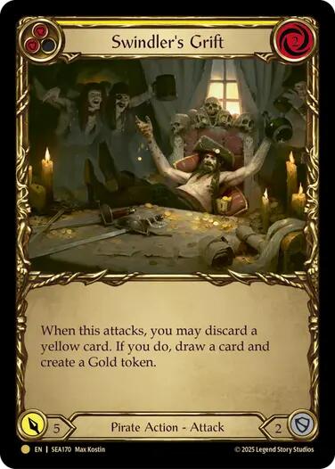 Swindler's Grift (Yellow) (Treasure) [SEA170] (High Seas)  Cold Foil | The CG Realm