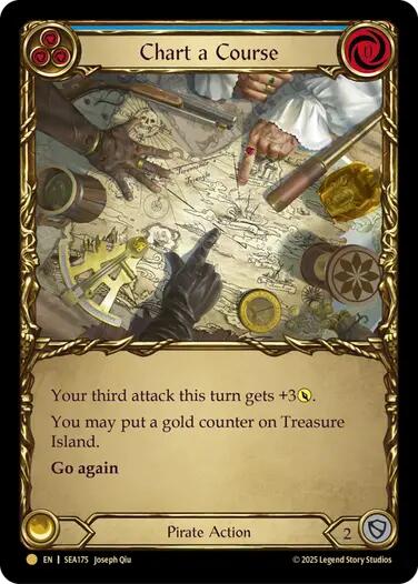 Chart a Course (Blue) (Treasure) [SEA175] (High Seas)  Cold Foil | The CG Realm