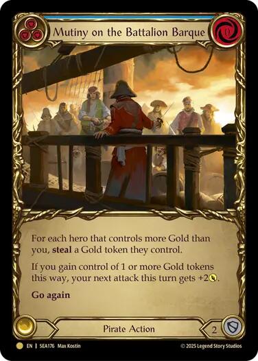 Mutiny on the Battalion Barque (Treasure) [SEA176] (High Seas)  Cold Foil | The CG Realm