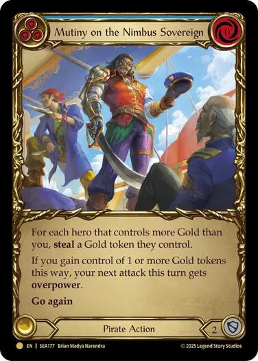 Mutiny on the Nimbus Sovereign (Treasure) [SEA177] (High Seas)  Cold Foil | The CG Realm